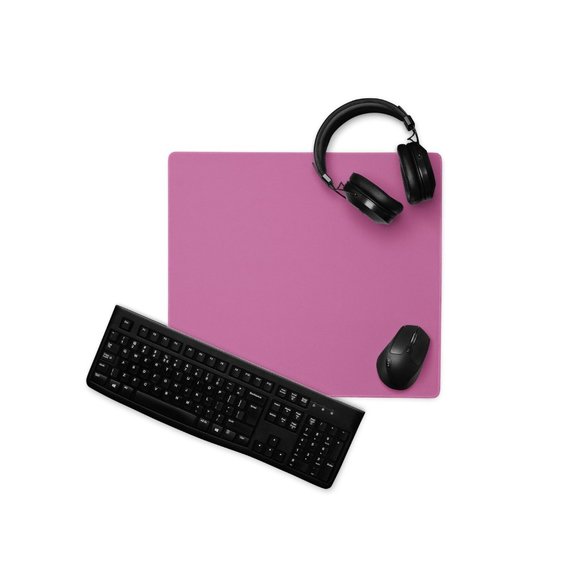 Premium Plain Pink Gaming mouse pad (Customizable) - Picture 2 of 2
